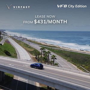 Get ready for the ultimate adventure with the VF 8 City Edition. With the VinFast Lease Forward Program*, qualified customers can upgrade after just 12 months into the New VF 8. Lease starting at $431/month (36-month lease)**. Don't miss out! *,**T&C apply. Read more at https://vinfastauto.us/vehicles/vf-8ce#block-disclaimer #VF8CityEdition | VinFast