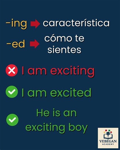 👉 Excited vs Exciting 😱 La diferencia así de fácil