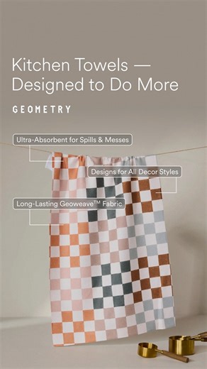 Out with your old, dingy kitchen towels. In with Geometry's award winning Tea Towel, styled your way. | Geometry.House