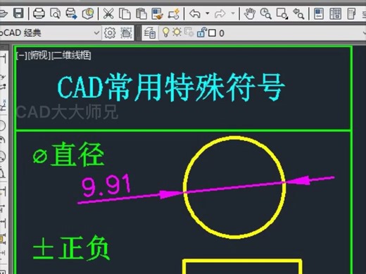 CAD常用特殊符号录入方法