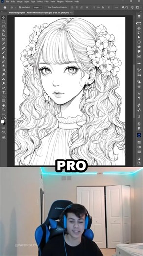 Stop Tracing! Extract Line Art in Seconds (Photoshop) | Beginner vs Pro #shorts #photoshop