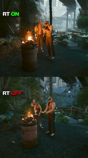 #cyberpunk2077 Path tracing ON vs OFF #raytracing #rtx #gamingvideos