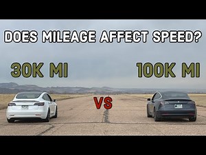 Does Mileage Impact EV Acceleration? Tesla Model 3 Performance 30k vs 100k mi Test.