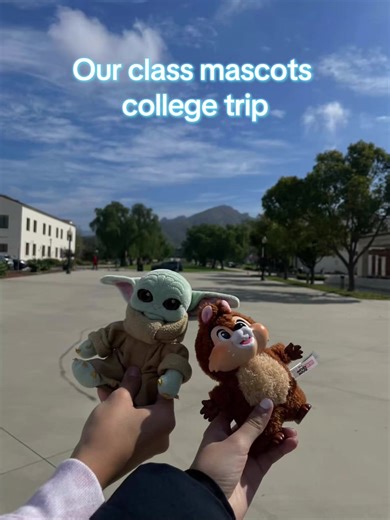 Our class mascots Grogu and Labubu Chip joined us in visiting college campuses #AVID #AVIDfamily #ThisIsNoviAVID