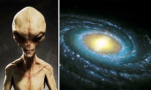 The Milky Way being pushed across the universe