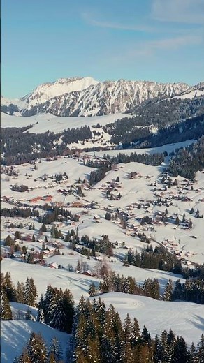 🏞️ Pristine Peaks: Drone Capture of Les Mosses | Switzerland Winter Serenity #switzerland #drone