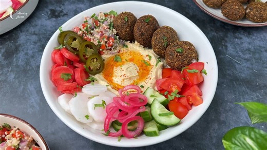 408K views · 1.7K reactions | Falafel Recipe | Hummus | How to Make Falafel | Hummus without Tahini | Falafel Hummus Salad Bowl #hummusrecipe #falafelrecipe #falafelhummus #Falafal | CulinaryChaser | Facebook