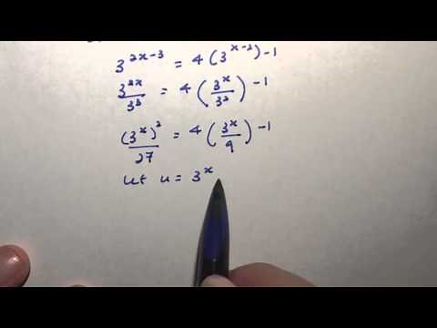 Simultaneous equations involving indices