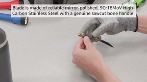 Old Timer 34OTB Genuine Bone Middleman 5.6in S.S. Traditional Folding Knife with 2.4in Clip Point and Bone Handle for Outdoor, Hunting, Camping and EDC