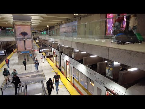 [4K] San Francisco: Riding Muni Metro Subway (N Line from Embarcadero to Duboce Park)