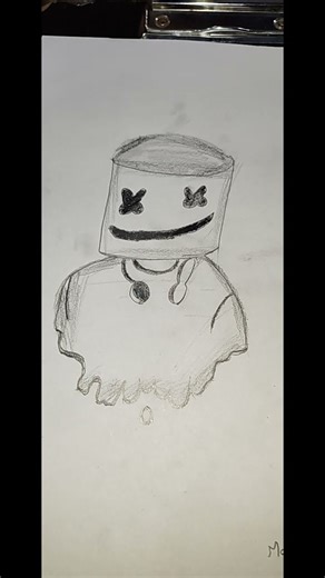 marshmallow face drawing