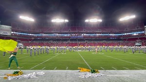 2.1K views · 96 reactions | G O B U L L S 落 Halftime show by your USF Herd of Thunder Marching Band and the USF SunDolls! | University of South Florida | Facebook