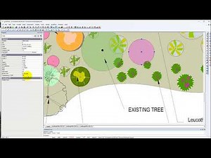 How to indicate existing trees in landscape drawings