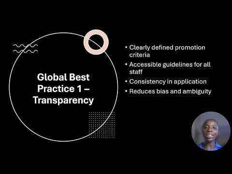 Global Best Practices in Promotion Exercise by Titilayo A. Oyewole