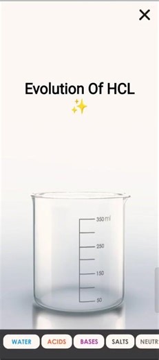 Evolution of Gas. KCL+H2SO4 → KHSO4+HCL ↑. HYDROGEN CHLORIDE GAS IS EVOLVED. #reation #gas #science.