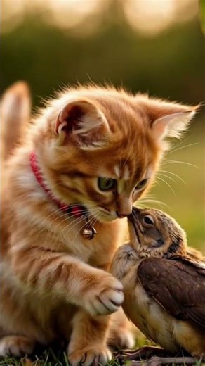 kitten feeds to a hungry bird #inspirationalhindistory #bedtimestory #cartoon #inspiration #love