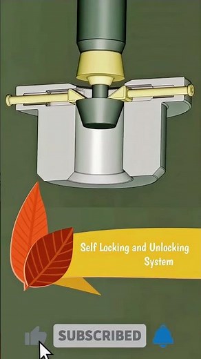 Self Locking and Unlocking System #cad #mechanical