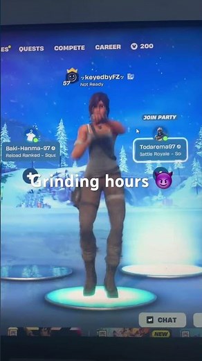 Grinding hours 😈 #fn #fortnite #fyp