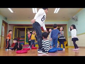 유아체육 수업 에어쿠션.고급사다리 수업