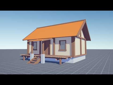 Simple Modular Medieval House: Unity 6 URP Timelapse