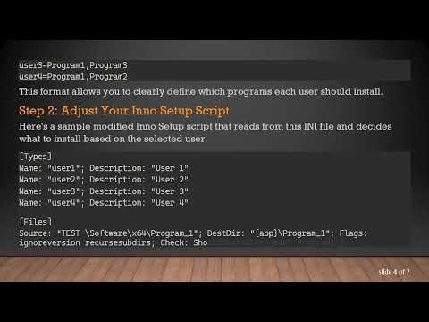 How to Use a Configuration File to Select Components in Inno Setup Installers