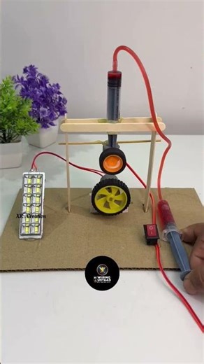 Amazing DIY Electric Generator using DC Motors!#dcmotor #ledlight #weal #electric #short