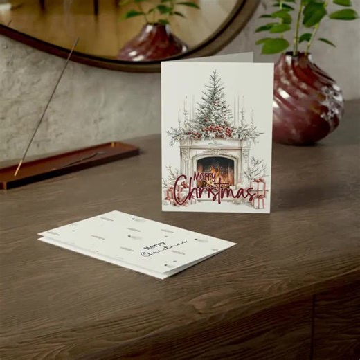 Foldable Snowflake Christmas Card | Printable 5x7 Holiday Greeting | Winter Wonderland Merry Christmas Card | Digital Download PDF Template - Etsy