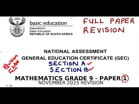 Mathematics Grade 9 GEC Exam Revision - November 2025 Preparations ‪@mathszoneafricanmotives‬