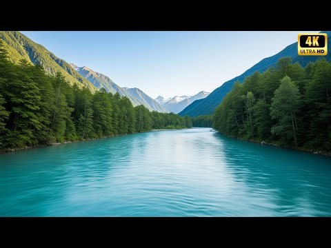 Steaming Hot Springs River ♨️ Warm Mist Water Sounds for Muscle Relief [4K]