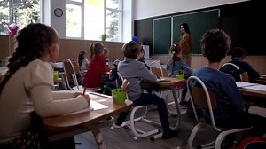 Video Stock Classroom With Children Raising Their Hands Live Wallpaper For PC