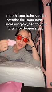 Taping your mouth shut at night sounds extreme but mouth breathing is one of the biggest reasons people sleep poorly. Mouth taping encourages nasal breathing, which helps reduce snoring, improve oxygen intake, and support deeper, more restful sleep. Nose breathing calms the nervous system so your body can actually relax overnight. | Vivi Wilder