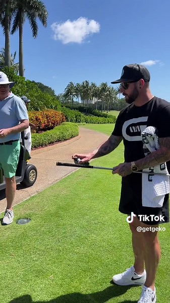 Clean and Restore golf grips on the course! It takes seconds with Geko and your golf grips are renewed! Soap is too tedious to use on the golf course, and it can’t rejuvenate golf grips like Geko. Geko was tailored to not only clean dirt and dissolve oil, but it also hydrates and restores the grip so you can swing the club your best. You will regain consistency and speed. The best part? It only takes seconds with zero prep! Golf is hard, make it easier with Geko in your bag. #golf #golftiktok #g