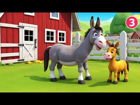 Donkey Becomes King of the Barn 🐴👑 | 3D Animated Nursery Rhyme for Kids