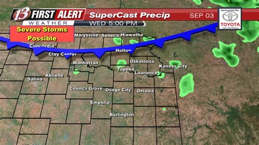 43K views · 245 reactions | Severe Storm risk after 5PM tomorrow evening. | WIBW 13 Weather | Facebook