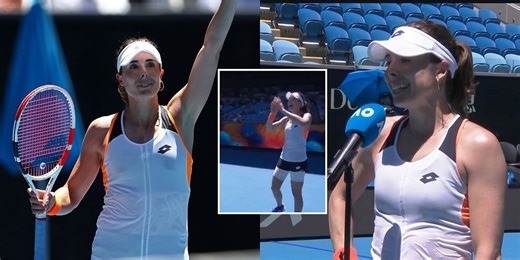 Watch: Australian Open crowd sings 'Happy Birthday' to Alize Cornet after her 3R win