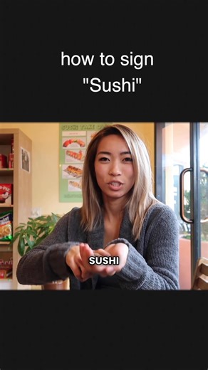 This is how to sign SUSHI in American Sign Language! Ellen also explains the reasoning behind the sign. #sushi #signduo #signlanguage #deaf #hearing #signduo | Sign Duo