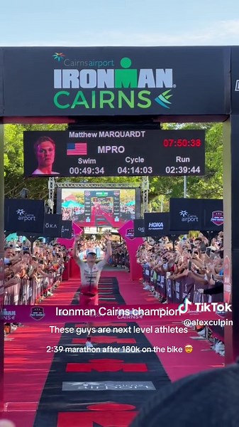 Watching the Ironman pros really puts their levels of athleticism into perspective #ironman #ironmancairns #ironmanproseries #ironmantraining
