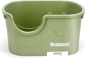 Extra Large High Sided Litter Box with Filter mesh,23.6" L*16.5" W*10.2" H Jumbo Cat Litter Box for Big Cats Multi Cat Households Anti-Splashing High Wall