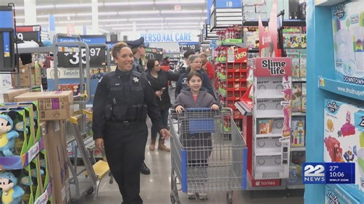 Students attend holiday shopping spree with law enforcement at Springfield Walmart