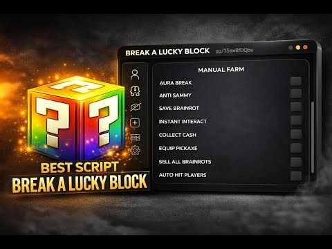 🍀NEW🍀 BEST AUTOFARM BRAINROTS | BREAK A LUCKY BLOCK SCRIPT PASTEBIN 🚀