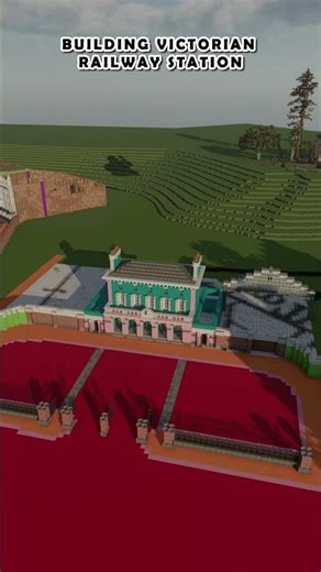 Building a Victorian Train Station in Minecraft #minecraft #britisharchitecture #minecraftbuilding