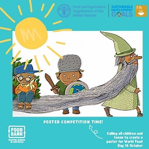 Calling all children and teens aged 5-19 to get your creative on! Grab your pencils, crayons, paints, textas or go digital to create a poster that illustrates your idea of what needs to be done to make healthy diets available for everyone, in the lead up to World Food Day on October 16. Together we can aim for #ZeroHunger. The deadline is November, for all the details go to www.fao.org/world-food-day/contest/en/ #UNSDG #FAO | Foodbank Australia | Facebook
