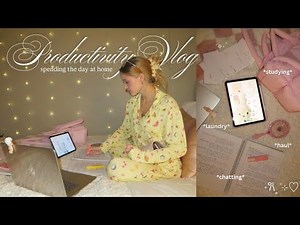 🛋️ productive day at home - studying 📖, white fox haul, cleaning, & talking about motivation ⋆˙⟡