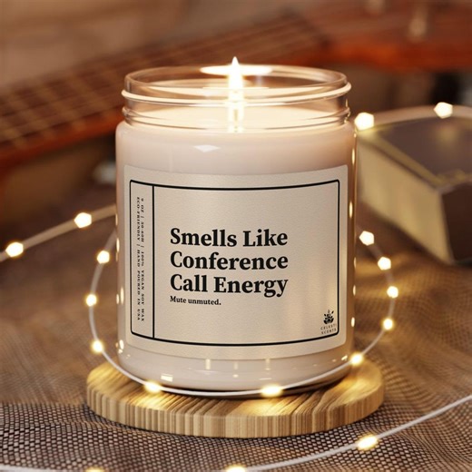 Custom Conference Call Humor Scented Candle Gift Personalized 9oz Soy - Etsy