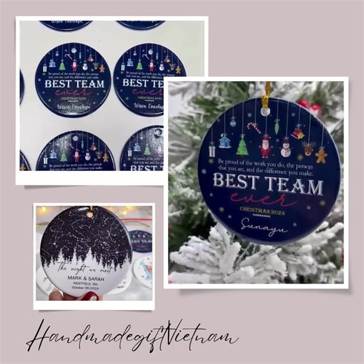 Best Team Ever Christmas Ornament 2025, Custom Corporate Gift Ornament, Employee Ornaments, Coworker Christmas Gift, Thank You Gifts - Etsy