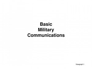 Basic Military Communications - SlideServe