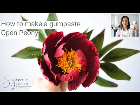 How to make an easy gumpaste Open Peony sugar flower 2020
