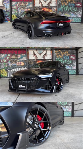 Audi A7 Full custom “Arcana Performance” paint : matte black #audi #audia7 #customcar #rs7