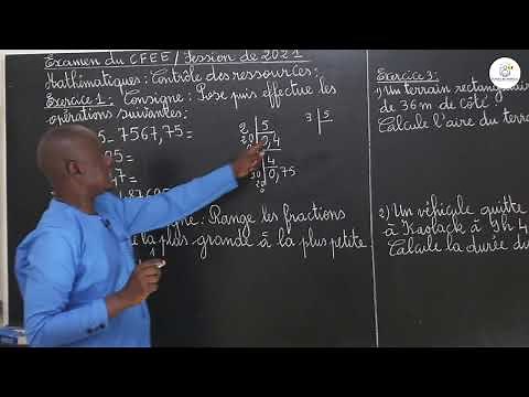 Exercices - CM2 - Mathématiques : Contrôle des ressources ( Correction CFEE 2021) / Suite 1