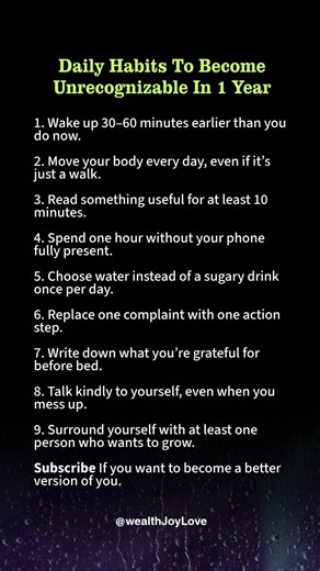 Daily Habits To Become Unrecognizable In 1 Year #psychology #humanbehavior #psychologyfacts